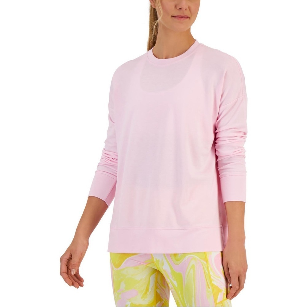 ID Ideology Women's Active Solid Crewneck Top | Pink Heart | NEW/NWT!!!💗💗‎